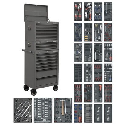 Sealey Superline PRO® Tool Chest Combination 14 Drawer with 1179pc Tool Kit - Grey (5054630372742) SPTGRCOMBO1