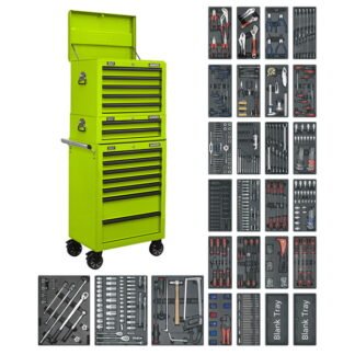 Sealey Superline PRO® Tool Chest Combination 14 Drawer with 1179pc Tool Kit - Green (5054630372759) SPTHVCOMBO1