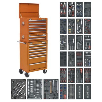 Sealey Superline PRO® Tool Chest Combination 14 Drawer with 1179pc Tool Kit - Orange (5051747879928) SPTOCOMBO1