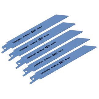 Sealey Reciprocating Saw Blade for Metal 150mm 18tpi - Pack of 5 (5054511806342) SRBR622EF