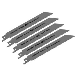 Sealey Reciprocating Saw Blade for Wood & Plastics 150mm 10tpi - Pack of 5 (5054511815658) SRBR622HF