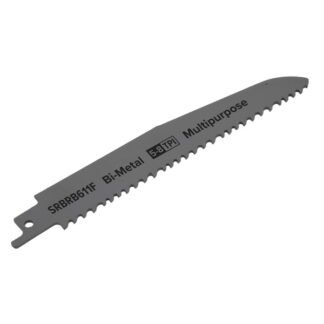 Sealey Multipurpose Reciprocating Saw Blade 150mm 5- 8tpi - Pack of 5 (5054511806588) SRBRB611F
