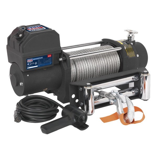 Sealey Self- Recovery Winch 4300kg (9500lb) Line Pull 12V (5051747814219) SRW4300