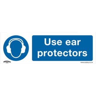 Sealey Worksafe® Use Ear Protectors Safety Sign - Rigid Plastic (5054511990331) SS10P1