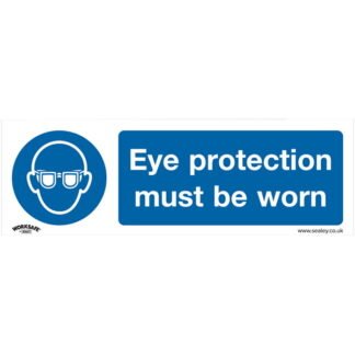 Sealey Worksafe® Eye Protection Must Be Worn Safety Sign - Self- Adhesive Vinyl (5054511990386) SS11V1