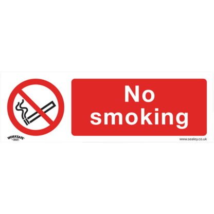 Sealey Worksafe® No Smoking Safety Sign - Rigid Plastic (5054511990454) SS13P1