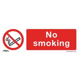 Sealey Worksafe® No Smoking Safety Sign - Self- Adhesive Vinyl (5054511990461) SS13V1