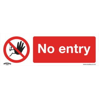 Sealey Worksafe® No Entry Safety Sign - Rigid Plastic (5054511990508) SS14P1