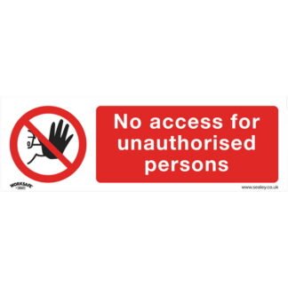 Sealey Worksafe® No Access Safety Sign, Self- Adhesive Vinyl - Pack of 10 (5054511990645) SS17V10