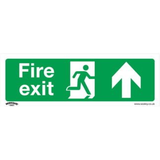 Sealey Worksafe® Fire Exit (Up) Safety Sign - Self- Adhesive Vinyl (5054630000041) SS28V1