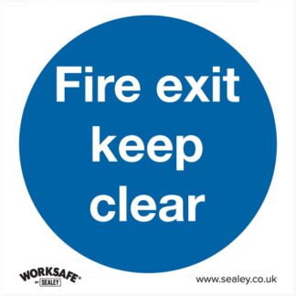 Sealey Worksafe® Fire Exit Keep Clear Safety Sign - Rigid Plastic (5054511989946) SS2P1