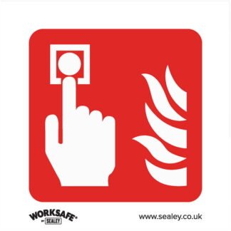 Sealey Worksafe® Fire Alarm Symbol Safety Sign - Rigid Plastic (5054630001444) SS31P1