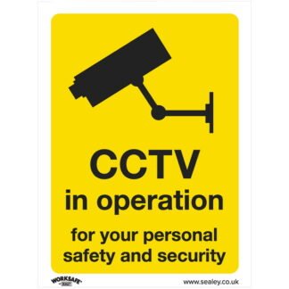 Sealey Worksafe® CCTV Safety Sign - Rigid Plastic (5054630001284) SS40P1