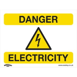 Sealey Worksafe® Danger Electricity Safety Sign - Rigid Plastic (5054630001956) SS41P1