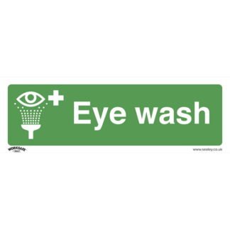 Sealey Worksafe® Eye Wash Safety Sign - Rigid Plastic (5054630102134) SS58P1