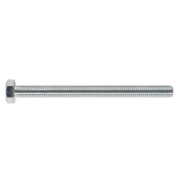 Sealey 8.8 Zinc Plated HT Setscrew M8 x 100mm, DIN 933 - Pack of 25 (5054511058925) SS8100