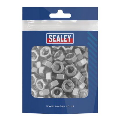 Sealey Stainless Steel Full Nut M8 x 1.25mm pitch, DIN 934 - Pack of 100 (5054630417351) SS8