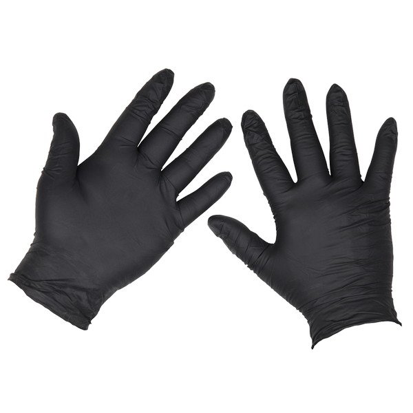 Sealey Extra- Thick Powder- Free Disposable Nitrile Gloves, Large - Pack of 100 (5054630400070) SSP60L