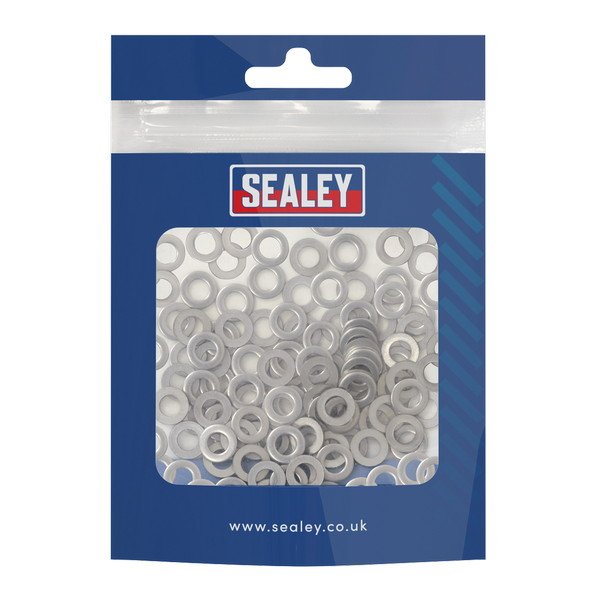 Sealey Stainless Steel Flat Washer M5 A2, DIN 125 - Pack of 100 (5054630486654) SSW5