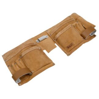Sealey Double Pouch Leather Tool Belt (5054630142727) STBL01