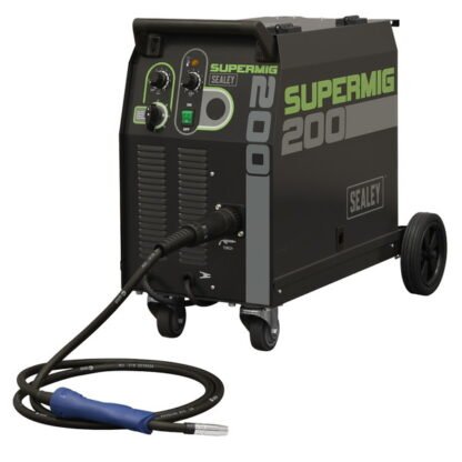 Sealey Professional Gas/Gasless MIG Welder with Binzel® Euro Torch 200A 230V (5054630429187) SUPERMIG200