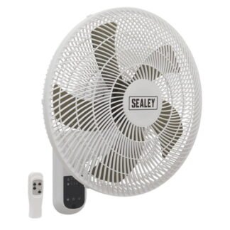 Sealey 3- Speed Wall Fan with Remote Control 16IN 230V (5054511978094) SWF16WR