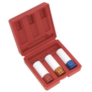 Sealey Alloy Wheel Impact Socket Set 1/2IN Sq Drive 3pc (5054511343953) SX031