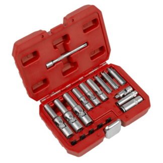 Sealey Glow Plug Socket Set 18pc 1/4IN Sq & 3/8IN Sq Drive (5054630448096) SX4031