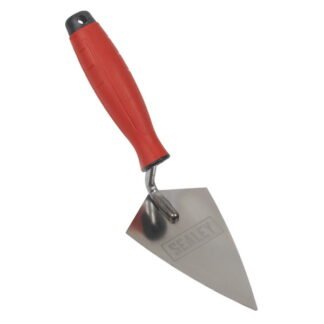 Sealey Stainless Steel Sharp Pointing Trowel with Rubber Handle 140mm (5054630307119) T1222