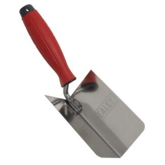 Sealey Stainless Steel Internal Corner Trowel with Rubber Handle 120 x 60mm (5054630307195) T1802