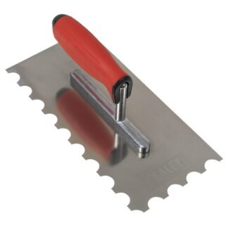 Sealey Stainless Steel Semicircle Tooth Trowel with Rubber Handle & Aluminium Foot 270mm (5054630307126) T6701