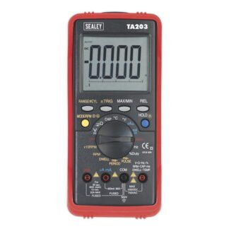 Sealey 15- Function Digital Automotive Multimeter with Bar Graph/PC Link (5024209700399) TA203