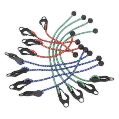 Sealey Assorted Tarpaulin Bungee Cord Set 12pc (5024209733755) TARP12