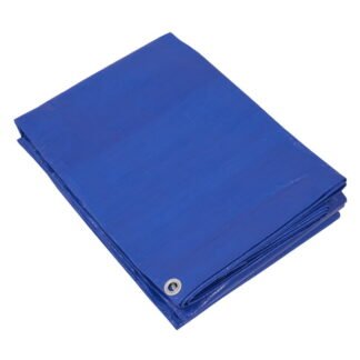 Sealey Lightweight PE Tarpaulin 5.49 x 7.32m - Blue (5054630560781) TARP5070