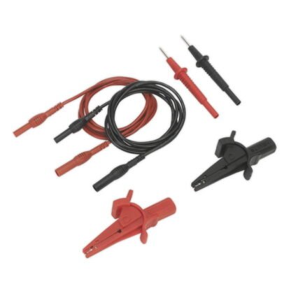 Sealey Automotive Test Lead & Crocodile Clip Set 6pc (5051747496927) TATL