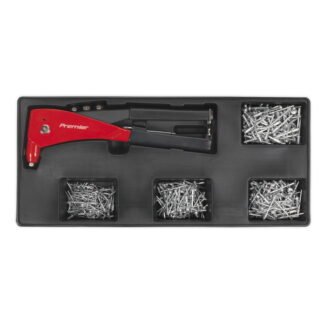 Sealey Premier Riveter & Assorted Rivet Set with Tool Tray 400pc (5051747333833) TBT15