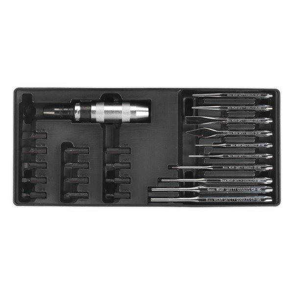 Sealey Premier Punch & Impact Driver Set with Tool Tray 25pc (5051747333901) TBT18