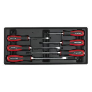 Sealey Premier Hammer- Thru Screwdriver Set with Tool Tray 6pc (5051747334038) TBT29