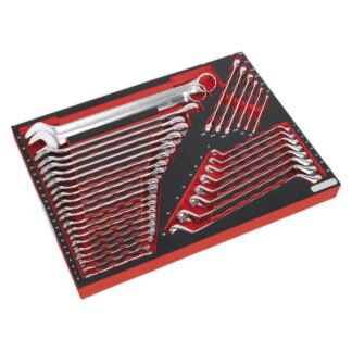 Sealey Premier Platinum Spanner Set with Tool Tray 35pc (5051747924956) TBTP03