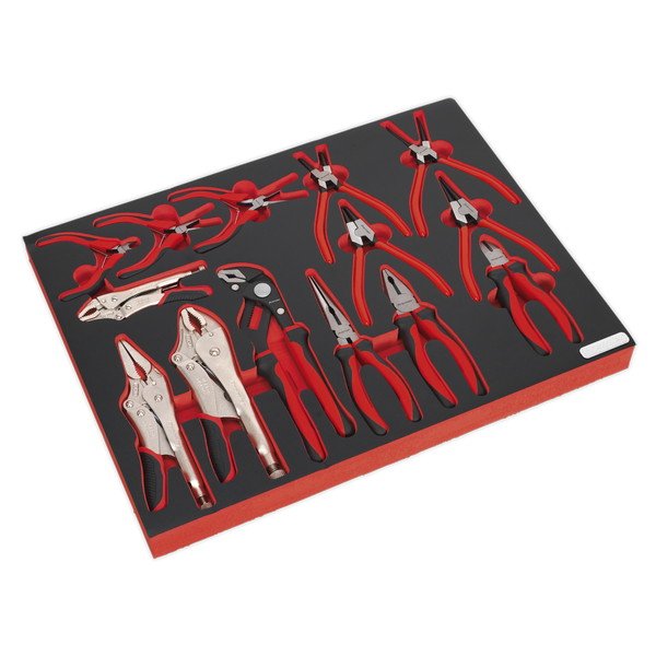 Sealey Premier Platinum Pliers Set with Tool Tray 14pc (5051747924994) TBTP05