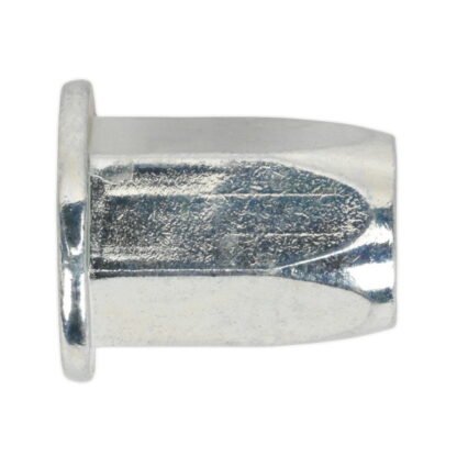 Sealey Full Hex Threaded Insert (Rivet Nut) M8 Standard Flange - Pack of 50 (5054511357035) TIFHM8