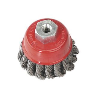 Sealey 65mm Twist Knot Wire Cup Brush M10 x 1.5mm (5024209142304) TKCB65