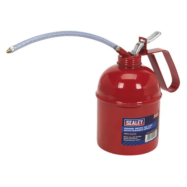Sealey Metal Oil Can with Flexible Spout 1000ml (5054511405088) TP1000