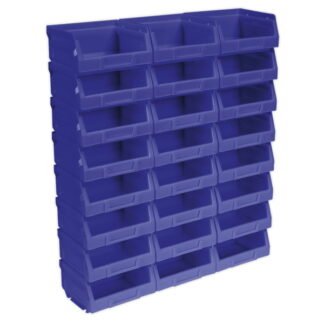 Sealey Plastic Storage Bin 105 x 85 x 55mm, Blue - Pack of 24 (5051747557055) TPS124B