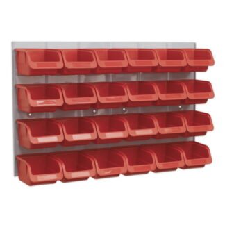 Sealey Bin & Panel Combination 24 Bins - Red (5051747557161) TPS130