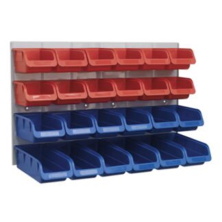 Sealey Bin & Panel Combination 24 Bins - Red/Blue (5051747557185) TPS132