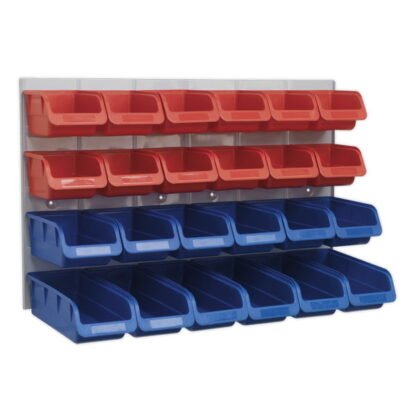 Sealey Bin & Panel Combination 24 Bins - Red/Blue (5051747557185) TPS132