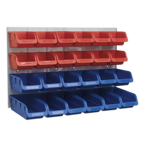 Sealey Bin & Panel Combination 24 Bins - Red/Blue (5051747557185) TPS132