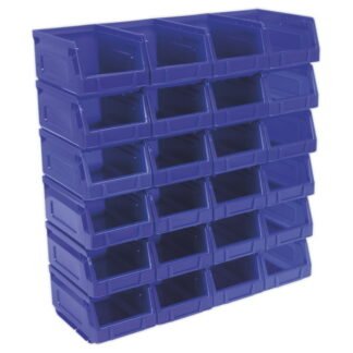 Sealey Plastic Storage Bin 105 x 165 x 85mm, Blue - Pack of 24 (5051747557079) TPS224B