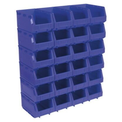 Sealey Plastic Storage Bin 150 x 240 x 130mm, Blue - Pack of 24 (5051747557093) TPS324B
